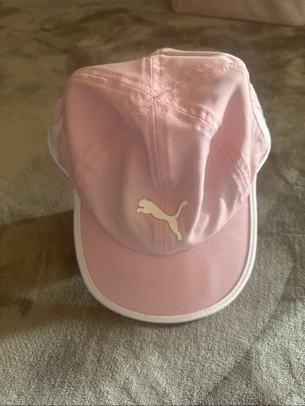 Puma Kids Light Pink Baseball Cap with White Logo